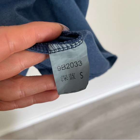 Blue Ombre High Low Shark Bite Hem Tunic Tank Top Size Small - Picture 4 of 5